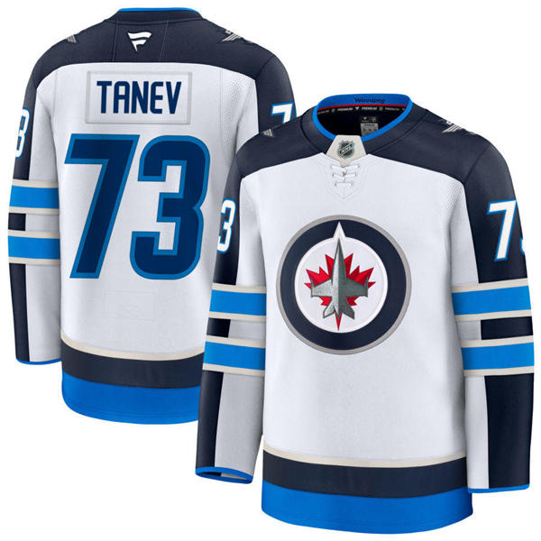 Men's Winnipeg Jets #73 Brandon Tanev Fanatics White Away Jersey